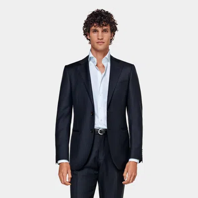 Suitsupply Navy Tailored Fit Lazio Suit Jacket