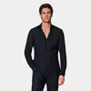 Suitsupply Navy Tailored Fit Shirt