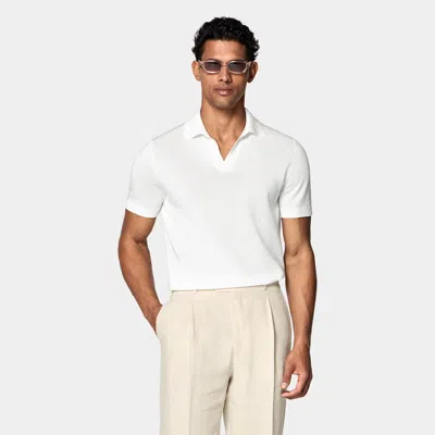 Suitsupply Off-white Buttonless Polo