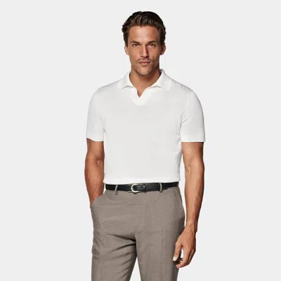 Suitsupply Off-white Buttonless Polo
