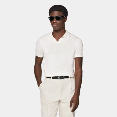 Suitsupply Off-white Buttonless Polo