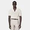 Suitsupply Off-white Crochet Buttonless Polo