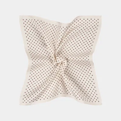 Suitsupply Off-white Flower Pocket Square In Neutral