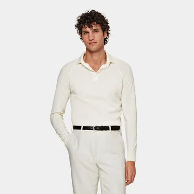 Suitsupply Off-white Long Sleeve Polo