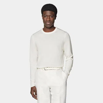 Suitsupply Off-white Merino Crewneck