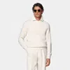 Suitsupply Off-white Merino Ribbed Crewneck