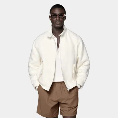 Suitsupply Off-white Raglan Bomber Jacket
