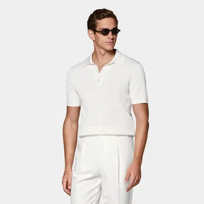 Suitsupply Off-white Ribbed Polo