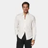 SUITSUPPLY SUITSUPPLY OFF-WHITE SLIM FIT SHIRT