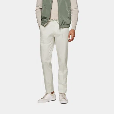 Suitsupply Off-white Slim Leg Tapered Ames Pants In Neutral
