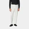 Suitsupply Off-white Wide Leg Straight Chinos