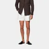 Suitsupply Off-white Straight Leg Shorts