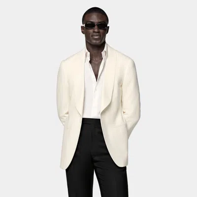 SUITSUPPLY OFF-WHITE TAILORED FIT HAVANA DINNER JACKET