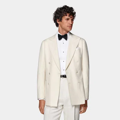 Suitsupply Off-white Tailored Fit Havana Dinner Jacket In Neutral