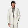 SUITSUPPLY SUITSUPPLY OFF-WHITE TAILORED FIT HAVANA SUIT
