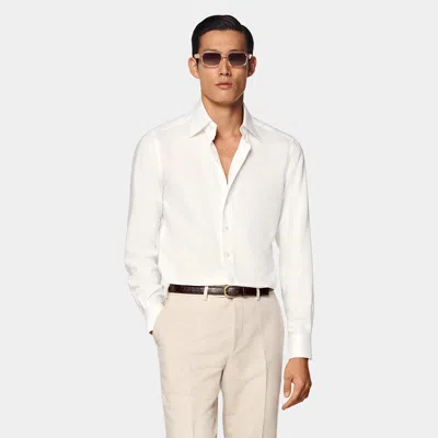 Suitsupply Off-white Short Sleeve Crewneck