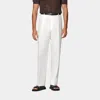 Suitsupply Off-white Wide Leg Straight Chinos