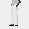 Suitsupply Off-white Wide Leg Tapered Pants