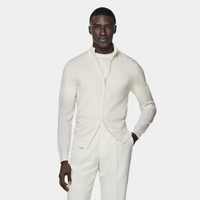 Suitsupply Off-white Zip Cardigan