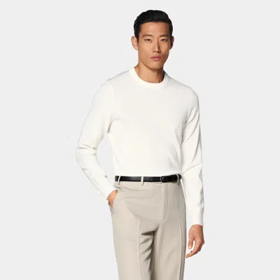Suitsupply Off-white Merino Crewneck