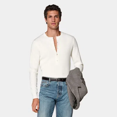 Suitsupply Off-white Ribbed Henley