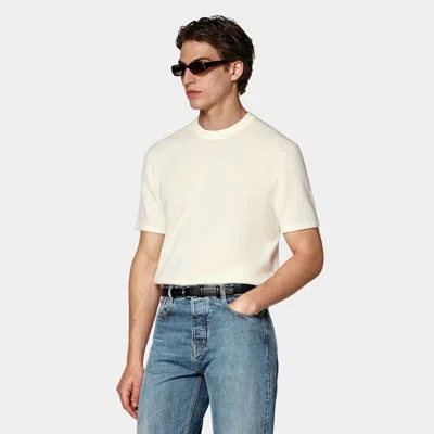 Suitsupply Off-white Short Sleeve Crewneck