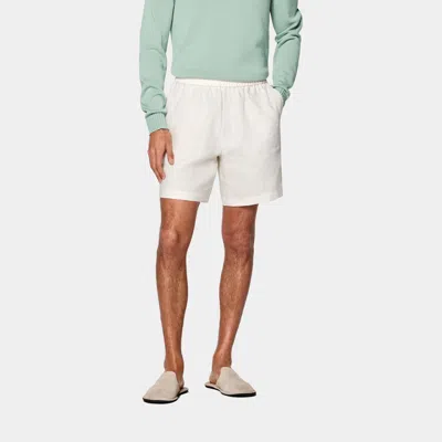 Suitsupply Off-white Straight Leg Shorts