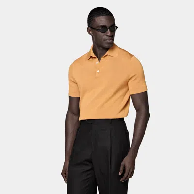 Suitsupply Orange Polo In Yellow