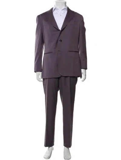Pre-owned Suitsupply Pick Stitched Wool Blazer In Purple