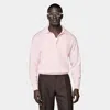 Suitsupply Pink Long Sleeve Polo In Pink