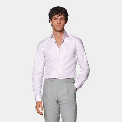 Suitsupply Pink Royal Oxford Tailored Fit Shirt In Brown