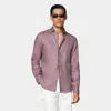 Suitsupply Purple Tailored Fit Shirt