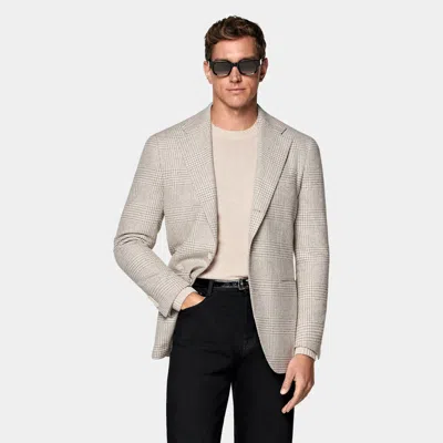 Suitsupply Sand Checked Relaxed Fit Roma Blazer