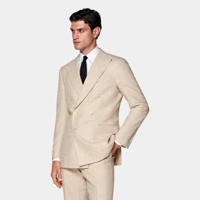 Suitsupply Sand Checked Tailored Fit Havana Suit In Neutral