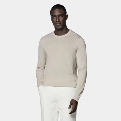Suitsupply Sand Crewneck In Neutral