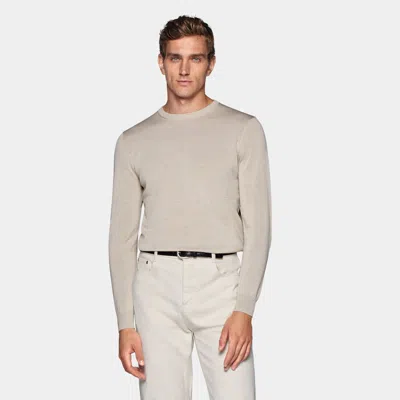 Suitsupply Sand Crewneck In Gold