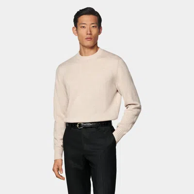Suitsupply Sand Crewneck In Neutral