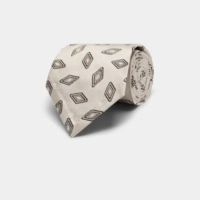 Suitsupply Sand Graphic Tie In Neutral