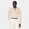 Suitsupply Sand Long Sleeve Polo In Sand