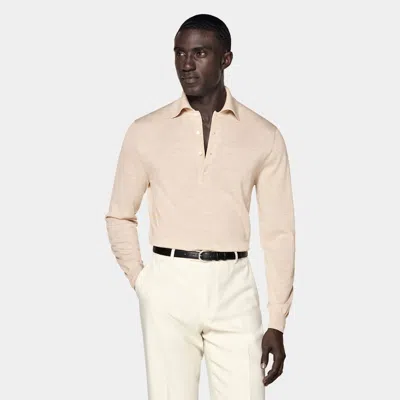Suitsupply Sand Long Sleeve Polo