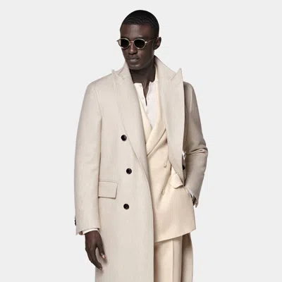 Suitsupply Sand Overcoat In Multi
