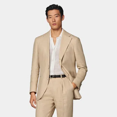 Suitsupply Sand Relaxed Fit Roma Suit In Gold