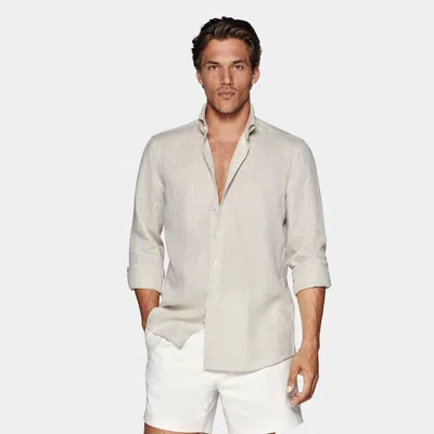 Suitsupply Sand Slim Fit Shirt In Gray