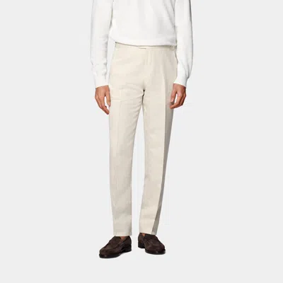 Suitsupply Sand Straight Leg Suit Trousers