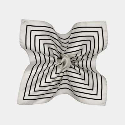 Suitsupply Sand Striped Pocket Square In White
