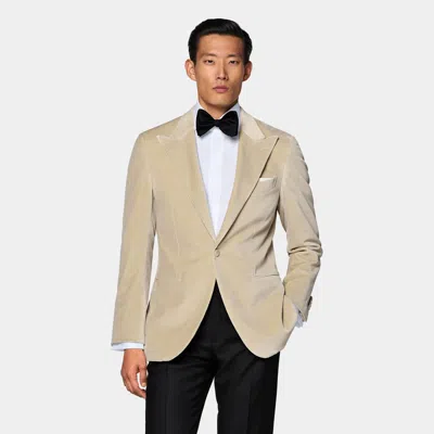 Suitsupply Sand Tailored Fit Havana Dinner Jacket In Neutral