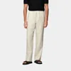 Suitsupply Sand Wide Leg Straight Trousers