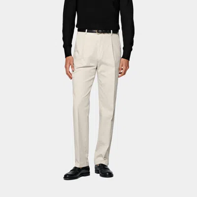 Suitsupply Sand Wide Leg Tapered Chinos