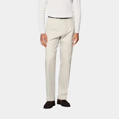 Suitsupply Sand Wide Leg Tapered Chinos