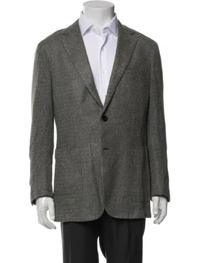 Pre-owned Suitsupply Silk Tweed Pattern Blazer In Green